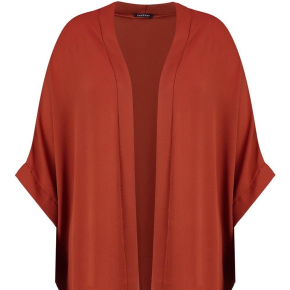 Boohoo Plus Jackets & Coats Plus Woven Longline Kimono Poshmark